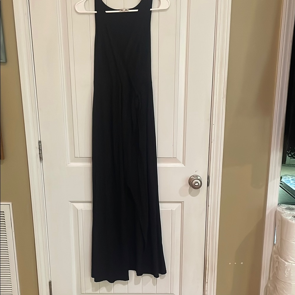 See You Monday Black Halter Sundress Maxi medium